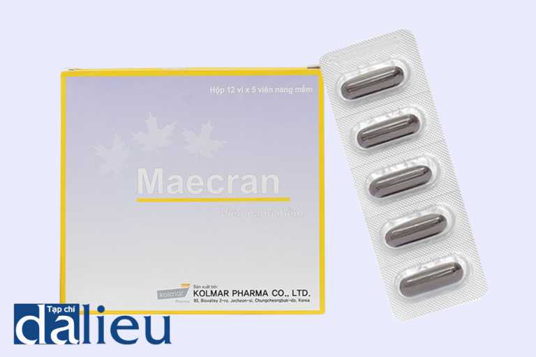 Hình ảnh hộp và vỉ thuốc Maecran