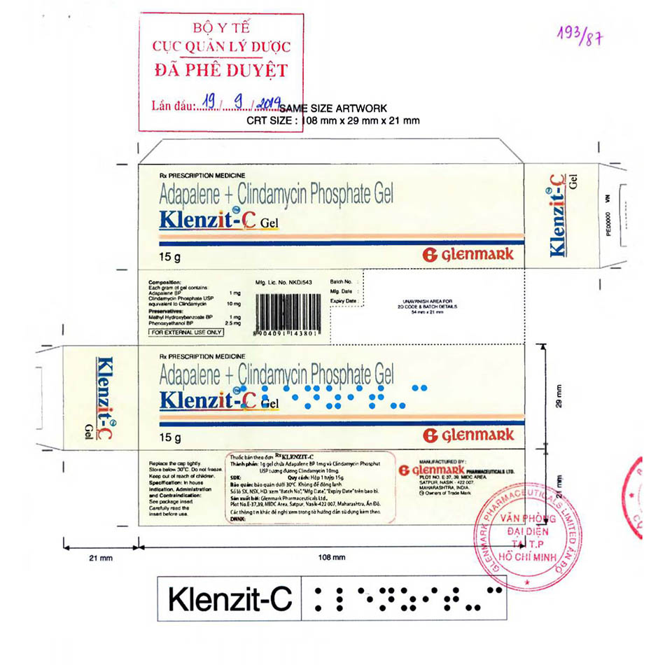 Hướng dẫn sử dụng Klenzit-C trên Drugbank